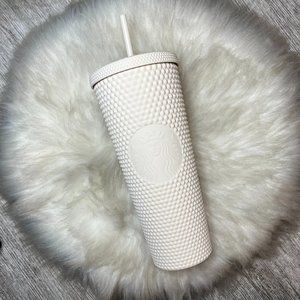 BNWT // Starbucks Indonesia White Matte Studded Tumbler